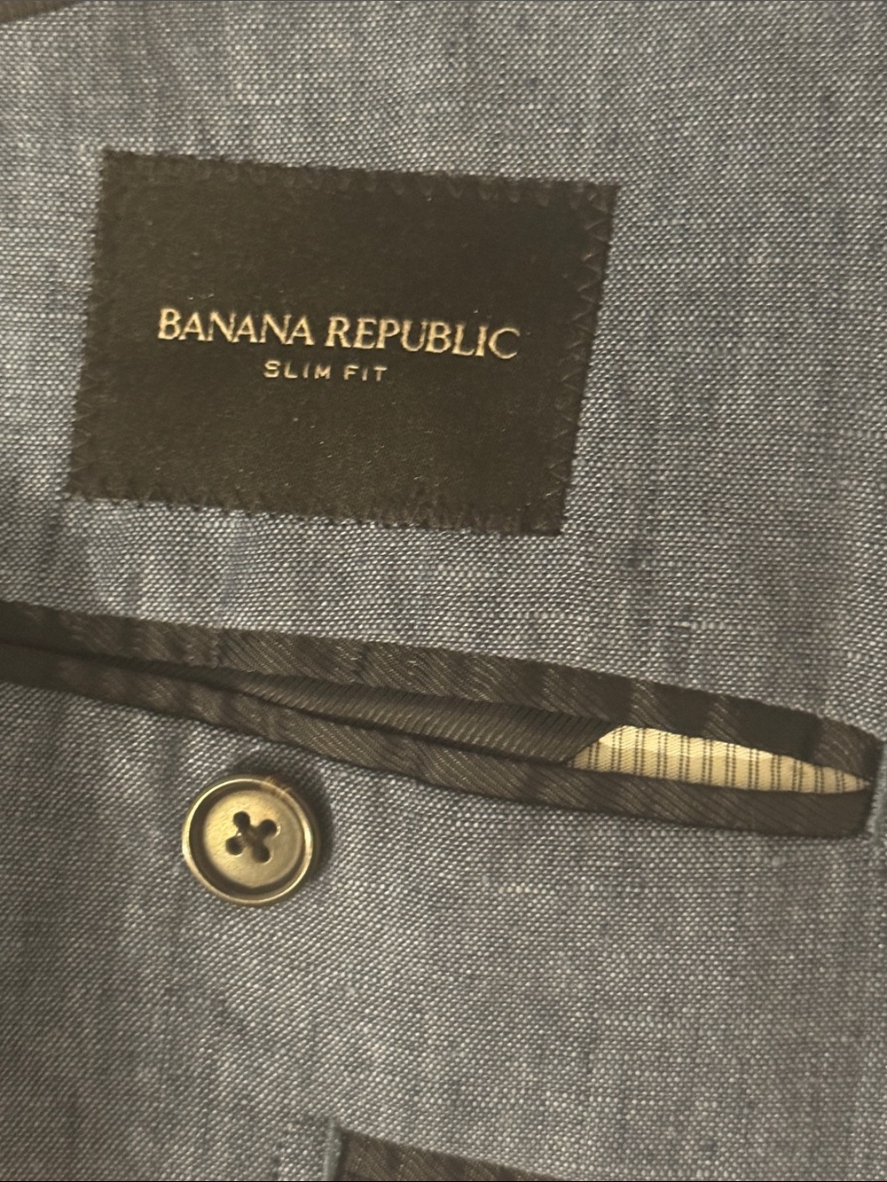 Banana Republic Slim Light Blue Linen Two-Button Suit - Picture 7 of 7